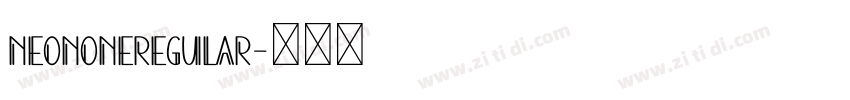NeonOneRegular字体转换