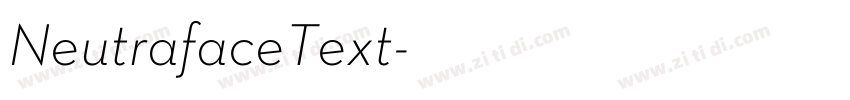 NeutrafaceText字体转换