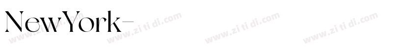 NewYork字体转换
