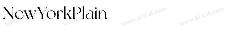 NewYorkPlain字体转换