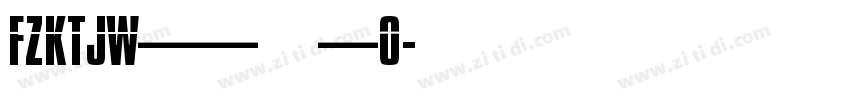 FZKTJW——改变—0字体转换