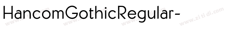 HancomGothicRegular字体转换