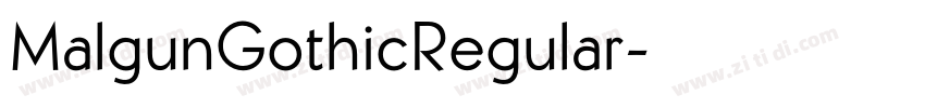 MalgunGothicRegular字体转换