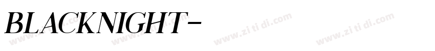 BlackNight字体转换