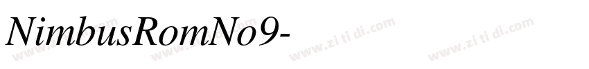 NimbusRomNo9字体转换