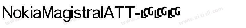 NokiaMagistralATT字体转换