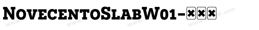 NovecentoSlabW01字体转换