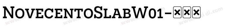 NovecentoSlabW01字体转换