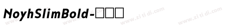 NoyhSlimBold字体转换