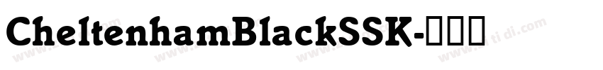 CheltenhamBlackSSK字体转换