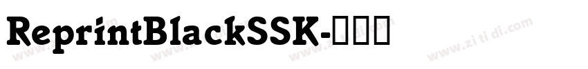 ReprintBlackSSK字体转换