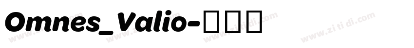 Omnes_Valio字体转换