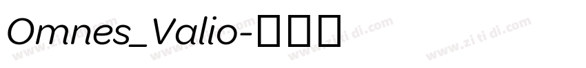 Omnes_Valio字体转换