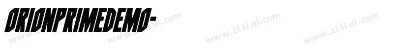 OrionPrimeDemo字体转换