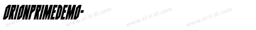 OrionPrimeDemo字体转换