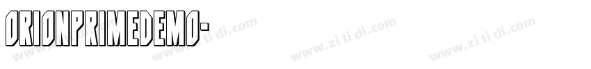 OrionPrimeDemo字体转换