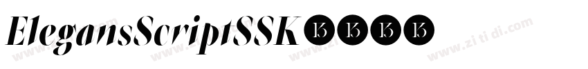 ElegansScriptSSK字体转换 ElegansScriptSSK字体转换