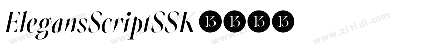 ElegansScriptSSK字体转换 ElegansScriptSSK字体转换