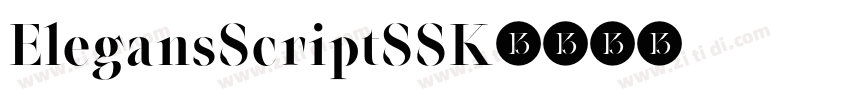 ElegansScriptSSK字体转换 ElegansScriptSSK字体转换