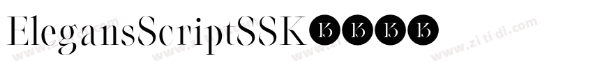 ElegansScriptSSK字体转换 ElegansScriptSSK字体转换