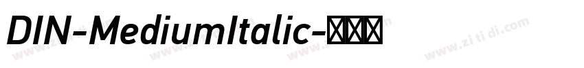 DIN-MediumItalic字体转换