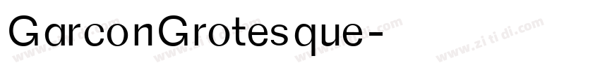 GarconGrotesque字体转换