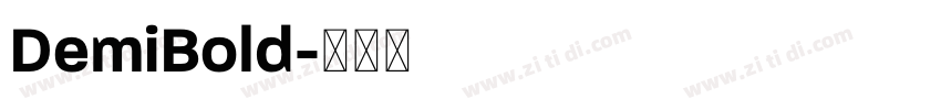DemiBold字体转换