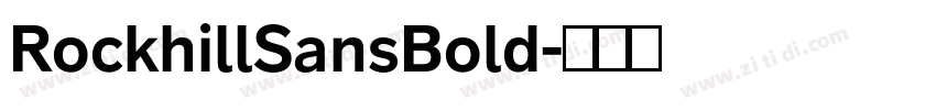 RockhillSansBold字体转换