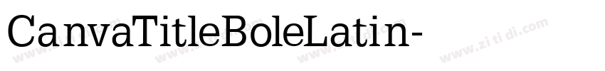 CanvaTitleBoleLatin字体转换