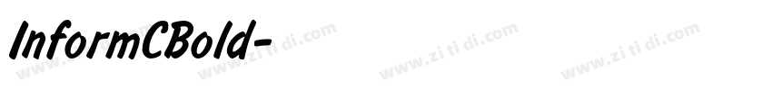 InformCBold字体转换