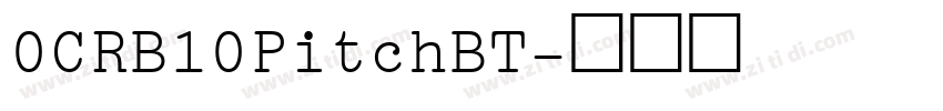 0CRB10PitchBT字体转换