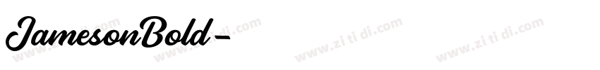 JamesonBold字体转换