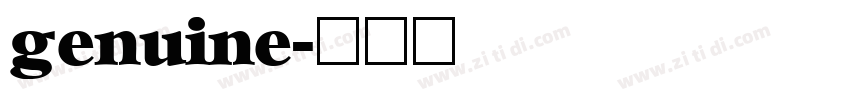 genuine字体转换