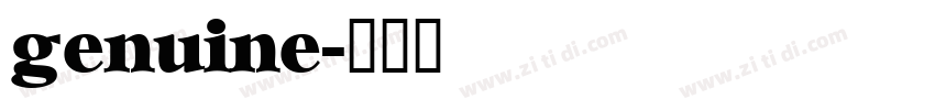 genuine字体转换