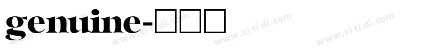 genuine字体转换