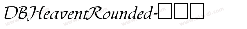 DBHeaventRounded字体转换