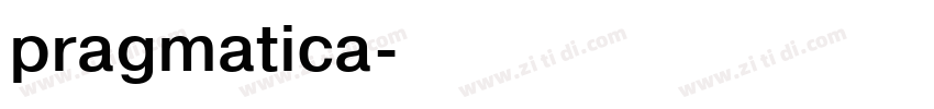 pragmatica字体转换