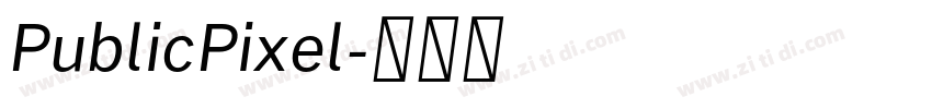 PublicPixel字体转换