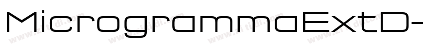 MicrogrammaExtD字体转换