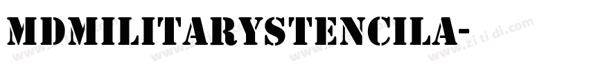 MDMilitaryStencilA字体转换