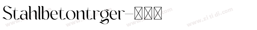 Stahlbetontrger字体转换