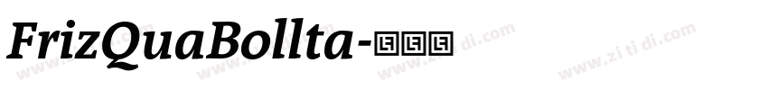 FrizQuaBollta字体转换