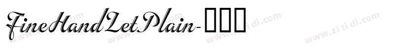 FineHandLetPlain字体转换