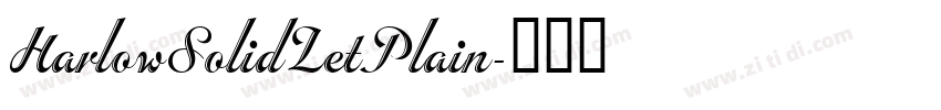 HarlowSolidLetPlain字体转换