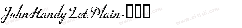 JohnHandyLetPlain字体转换
