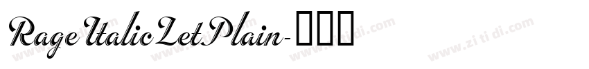 RageItalicLetPlain字体转换