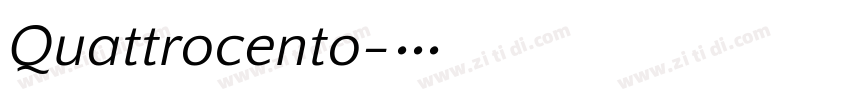 Quattrocento字体转换