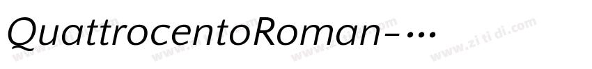 QuattrocentoRoman字体转换
