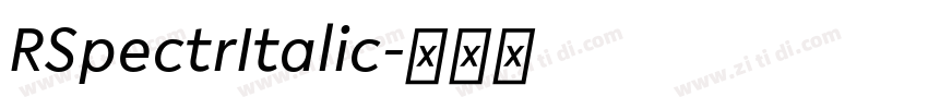RSpectrItalic字体转换
