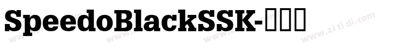 SpeedoBlackSSK字体转换